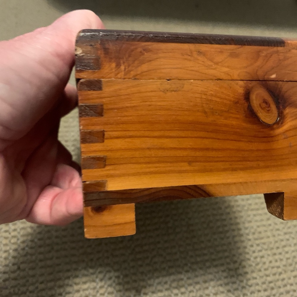 Vintage wooden trinket box - Picture 4 of 9